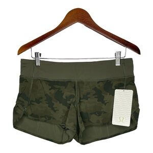 Lululemon Original Speed Shorts Savasana Camo Green, Size 8 New